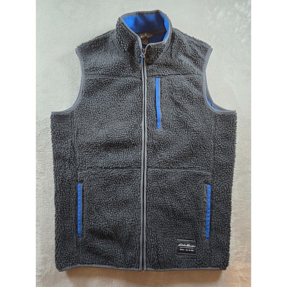 Eddie Bauer Other - Eddie Bauer Chilali Faux Shearling Fleece Vest Mens M Full Zip Sherpa